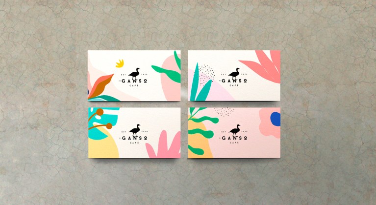 Ganso Cafe business cards