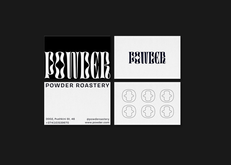 Powder Coffee Roaster business cards